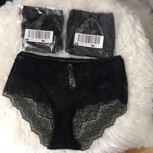Victoria’s Secret Bundle of Dream Angel Midrise Cheeky Lace Panties M NWT